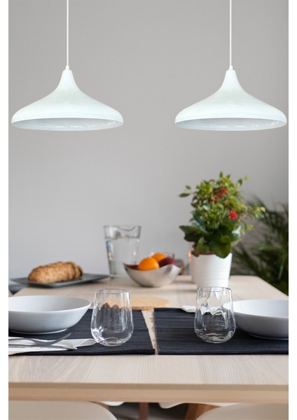 Ikili Champion Beyaz Iç Beyaz Sarkıt Lamba Yemek Masası Oturma Odası Mutfak Salon Otel Café modelleri