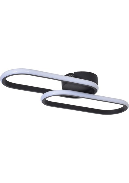 Melodi Modern Tasarım Siyah Renk Salon Mutfak Hol Beyaz Ledli 2 Li LED Avize