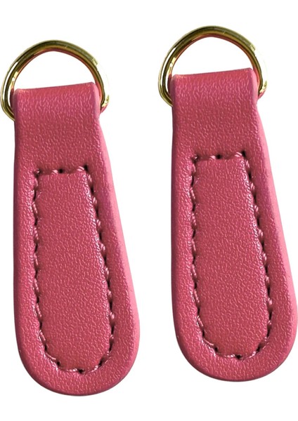 2 Parça Fermuar Çekmeceleri Pu Deri Fermuar Etiketleri Çantalar Çantalar Sırt Çantaları Pembe (Yurt Dışından)