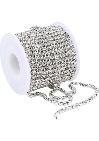 10 Yard Kristal Rhinestone In Zincir Temizle Pençe Zincir Ş El Sanatları, 3mm (Yurt Dışından)