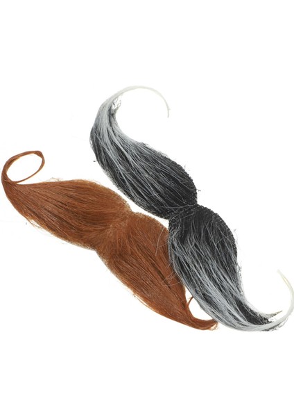 Için 2 Sahte Bıyık Kendinden Yapışkanlı Dekor (Yurt Dışından)