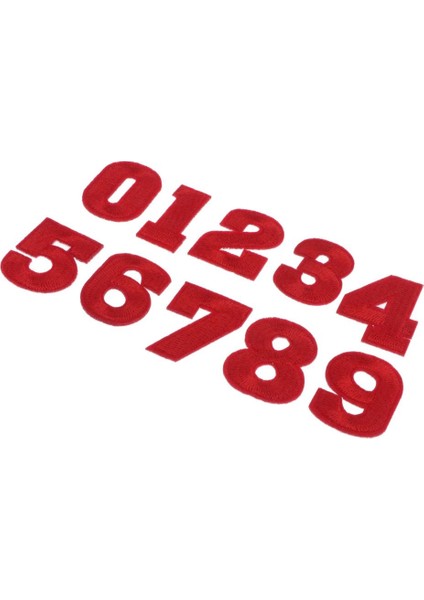 10 Adet/takım 0-9 Numarası Kumaş Yamalar Aplike Dikiş El Sanatları Için Kırmızı (Yurt Dışından) fırsatları