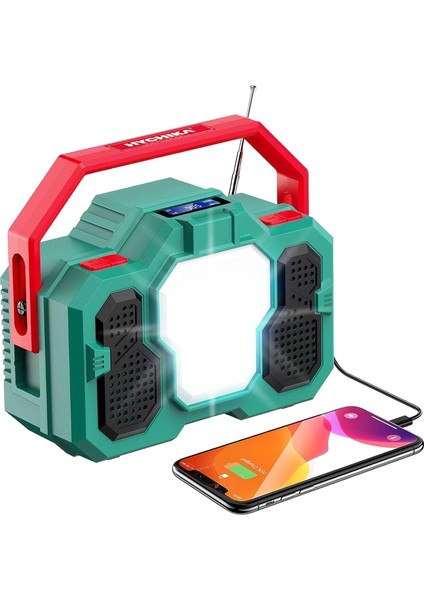 Taşınabilir Radyo Alıcısı LED El Feneri Bluetooth Hoparlör