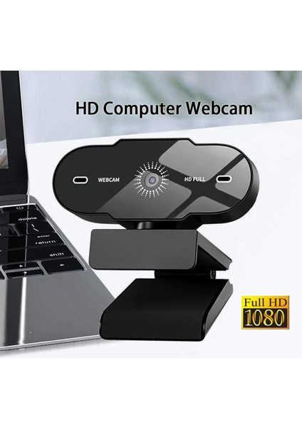 Webcam 1080P USB Kablolu Tak Çalıştır Konferans Kamera Dahili Mikrofon Chat Görüntülü Sohbet Yayın Kamerası Hd Video Web Kamerası A6 Web Cam (A6)