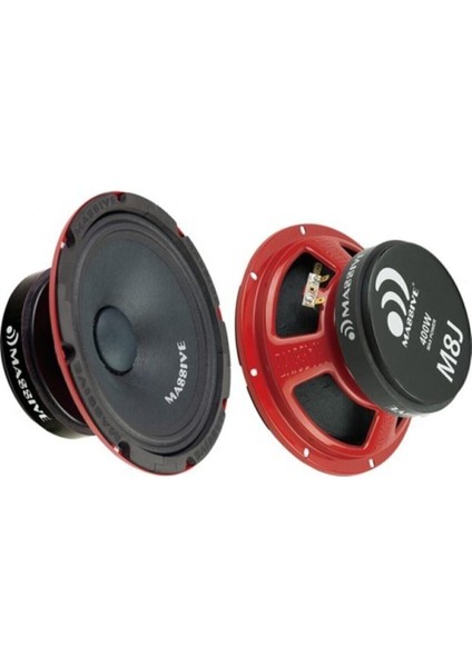 Massive MS-M8J 20 cm 800W 150 Rms Midrange Hoparlör Çift Carbon Seri