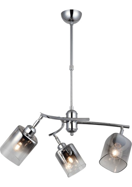 Derma 3 Lü Krom Avize 3 x E27