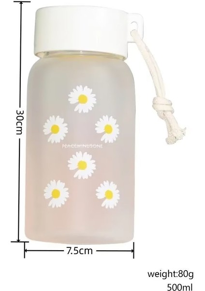 500ML Plastik Transparent Water Bottle Bpa Özgürlü Dışarı Spor Kupası Mug Öğrencisi Rope ile (Yurt Dışından)