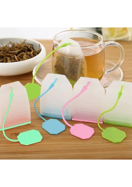 1 Renk Rastgele Yaratıcı Çay Filtrü Çay Filtrü Silica Gel Çay Çay Filtrü Diffuser Çay Mutfak Accesörleri Ayarladı (Yurt Dışından)
