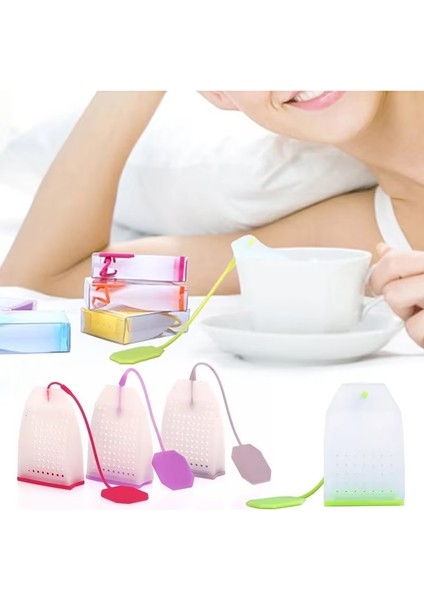 1 Renk Rastgele Yaratıcı Çay Filtrü Çay Filtrü Silica Gel Çay Çay Filtrü Diffuser Çay Mutfak Accesörleri Ayarladı (Yurt Dışından)
