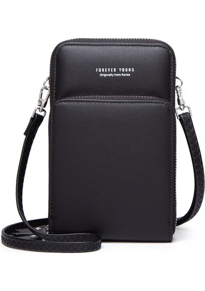 Kadın Faux Deri Muti-Cep Crossbody Çanta-Sarı (Yurt Dışından)