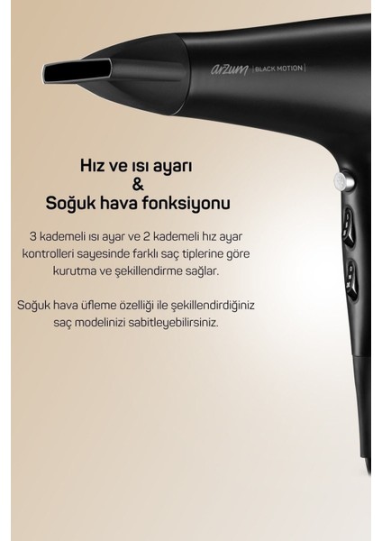 AR5099 Black Motion Saç Kurutma Makinesi indirimleri