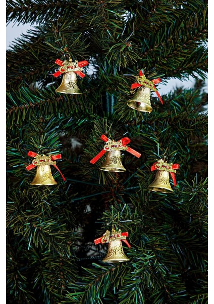 Yılbaşı 6lı Merry Christmas Çan Süs 5cm modelleri