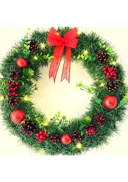 Yılbaşı Kapı Süsü, Kapı Çelengi, LED Işıklı Yeniyıl Kapı Süsü