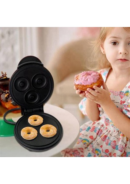 Elektrikli Donut Makinesi Yapışmaz Kaplamalı Mutfak Donut Makinesi Çocuk Atıştırmalıkları Tatlılar Kahvaltı Mini Donut Makinesi Ab Fişi B (Yurt Dışından)