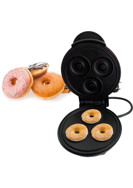 Elektrikli Donut Makinesi Yapışmaz Kaplamalı Mutfak Donut Makinesi Çocuk Atıştırmalıkları Tatlılar Kahvaltı Mini Donut Makinesi Ab Fişi B (Yurt Dışından)