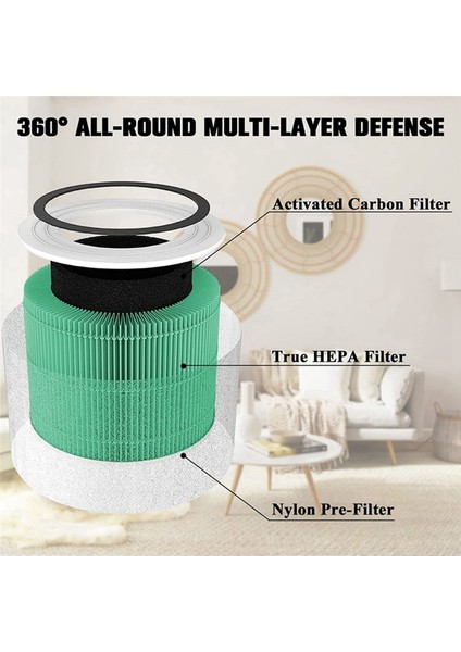 Levoıt Core 300 ve Core 300S Hava Filtresi Için Yedek Filtre, Part Core 300-RF-TX, Yeşil ile Karşılaştırıldığında (Yurt Dışından)