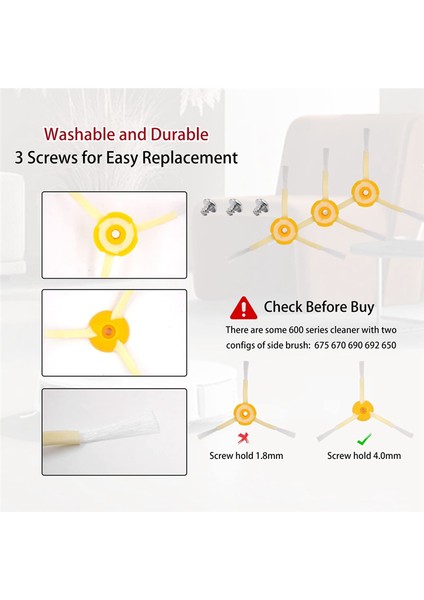 Roomba 600 Serisi Için Yedek Parçalar Irobot 595 528 694 692 690 680 677 675 650 614 (Yurt Dışından)