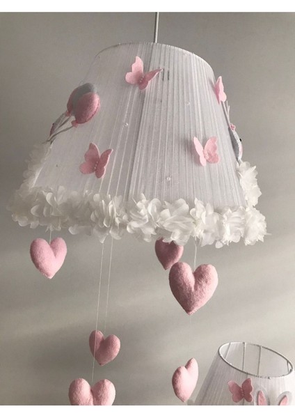 Bebek Çocuk Odası Avize Tavşan Açık Pembe Beyaz Avize ve Abajur fırsatları