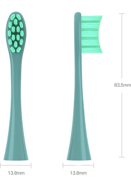 Oclean x Pro/z1/f1/one/air 2/se Soft Dupont Derin Temizleme Nozulları Için 12PCS Yedek Fırça Kafaları, A (Yurt Dışından)