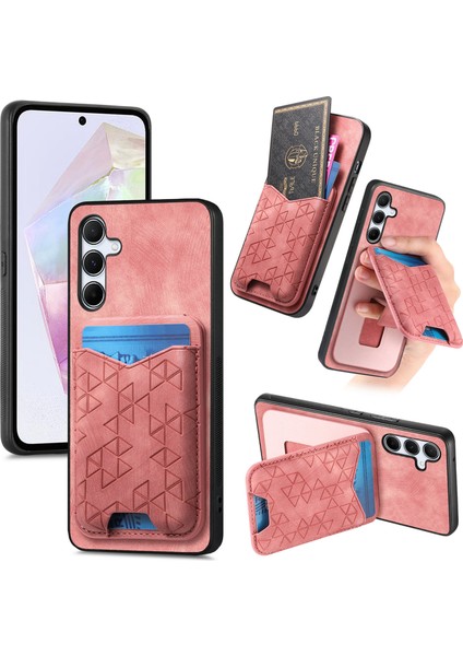 Samsung Galaxy A35 5g Kart Tutucu Çubuğu Deri Arka Kapak (Yurt Dışından)