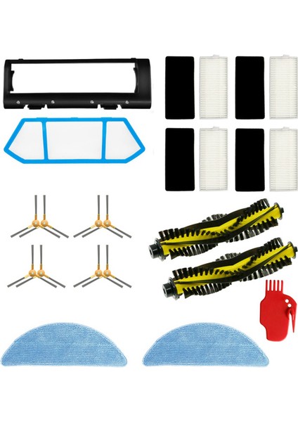 Xiaomi Mijia Mop Pro/2 Pro Ana Yan Fırça Filtresi Mop Bezi Için 9 Adet (Yurt Dışından)