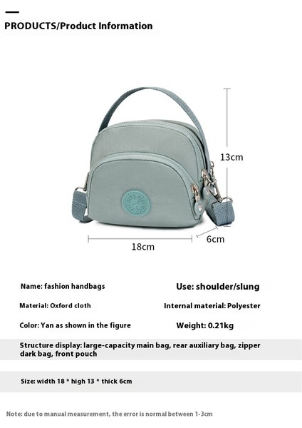 Tuval Naylon Kese Omuz Crossbody Çanta Kadın (Yurt Dışından)