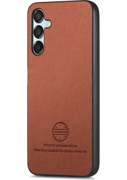 Samsung Galaxy A55 5g Kumaş Doku Deri+Pc+Tpu Düşmeyi Önleyici Telefon Kapağı (Yurt Dışından)