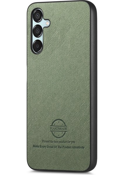 Samsung Galaxy A55 5g Kumaş Doku Deri+Pc+Tpu Düşmeyi Önleyici Telefon Kapağı (Yurt Dışından)