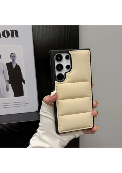 Samsung Galaxy S23 Ultra Puffer Ceket Deri + Tpu Yumuşak Dokunmatik Telefon Kılıfı (Yurt Dışından) fiyatları