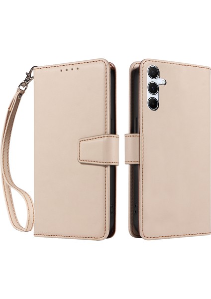 Samsung Galaxy A35 5g Rfıd Engelleme Pu Deri Cüzdan Bilek Kayışı ile Çevirmeli Telefon Kapağı (Yurt Dışından)