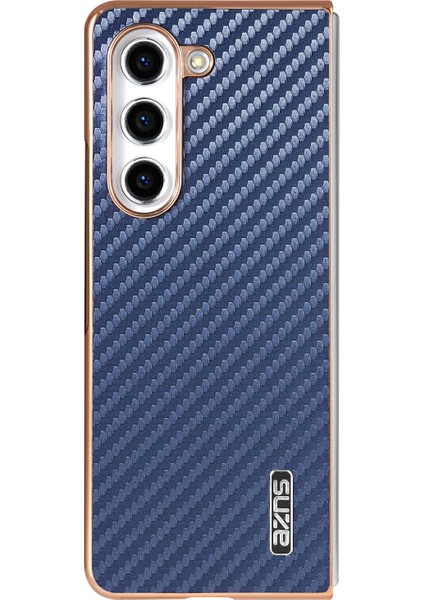 Samsung Galaxy Z Fold5 5g Elektro Kaplama Karbon Fiber Doku Pu+Tpu Telefon Kapağı (Yurt Dışından) fiyatları