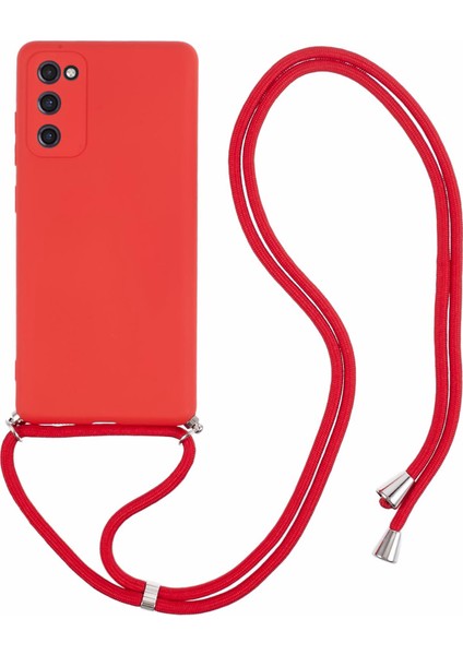 Samsung Galaxy S20 Crossbody Kılıf Esnek Tpu Fiber Astar Anti-Şok Telefon Kapağı (Yurt Dışından)