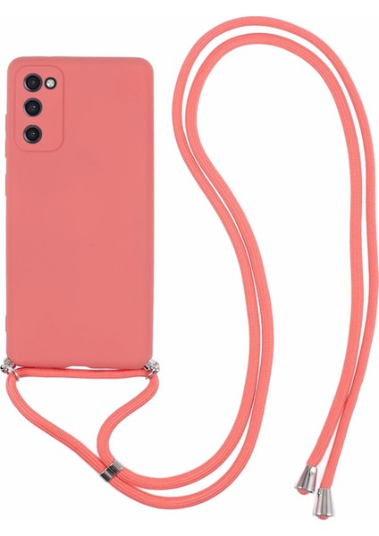 Samsung Galaxy S20 Crossbody Kılıf Esnek Tpu Fiber Astar Anti-Şok Telefon Kapağı (Yurt Dışından)