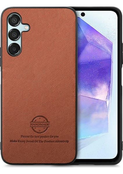 Samsung Galaxy A35 5g Kumaş Doku Deri+Pc+Tpu Düşmeyi Önleyici Telefon Kılıfı (Yurt Dışından)