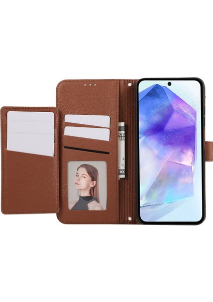 Samsung Galaxy A15 Kart Tutuculu, Askılı Deri Telefon Kılıfı (Yurt Dışından)