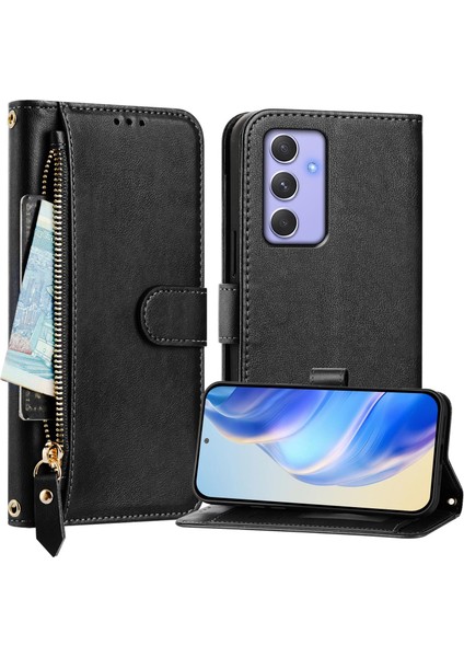 Samsung Galaxy A54 5g Fermuarlı Cep Çoklu Kart Yuvaları Deri Telefon Kapağı (Yurt Dışından)