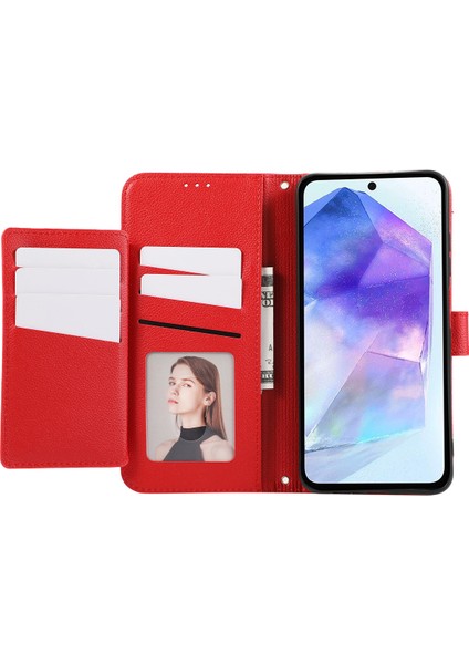 Samsung Galaxy A15 Kart Tutuculu, Askılı Deri Telefon Kılıfı (Yurt Dışından)