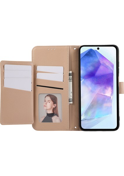 Samsung Galaxy A15 Kart Tutuculu, Askılı Deri Telefon Kılıfı (Yurt Dışından)