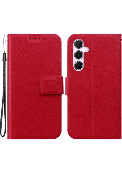 Samsung Galaxy A55 5g Pu Deri + Kart Yuvalı Tpu Telefon Kılıfı (Yurt Dışından)