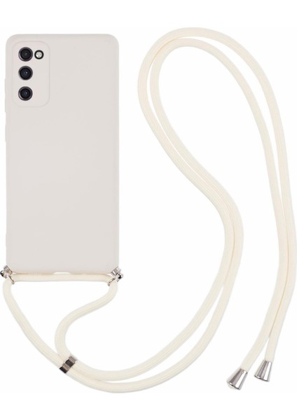 Samsung Galaxy S20 Crossbody Kılıf Esnek Tpu Fiber Astar Anti-Şok Telefon Kapağı (Yurt Dışından)