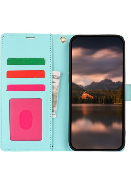 Samsung Galaxy A15 Deri Cüzdan Telefon Kılıfı El Askısı ile (Yurt Dışından)