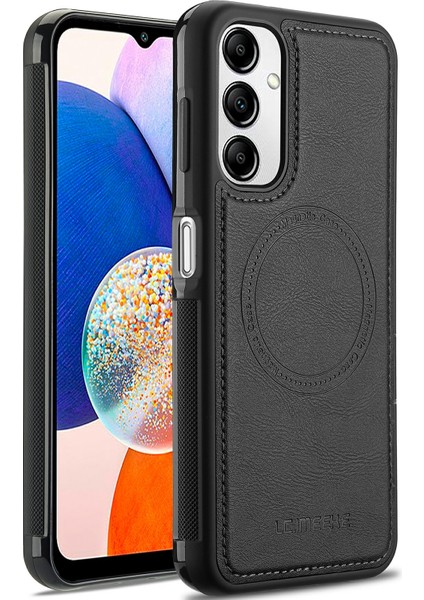 Samsung Galaxy A14 Manyetik Deri+Tpu Arka Kapak Magsafe ile Uyumlu (Yurt Dışından)
