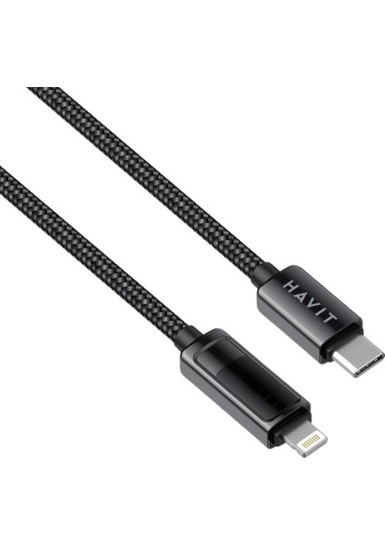 CB6246 PD30W Type-C To Lightning (Iphone) Göstergeli Şarj Kablosu