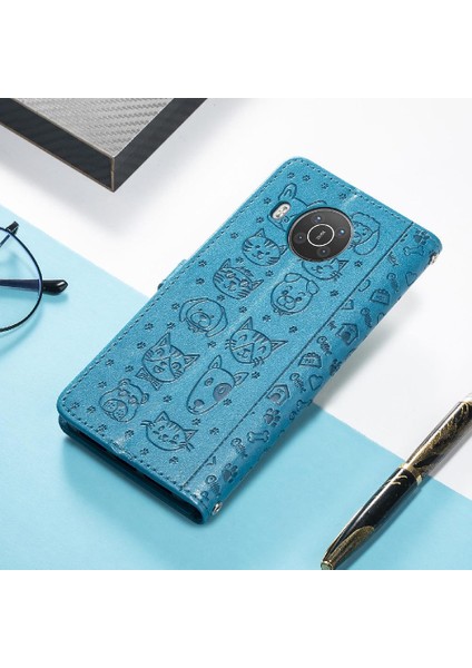 Nokia X10 Için Kılıf Kapak Çevirin Kılıf Darbeye Kısa Kayış Karikatür (Yurt Dışından) modelleri