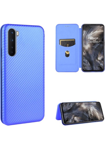 Kart Tutucu Kickstand Kart Ekleme Deri ile Oneplus Nord Için Kılıf (Yurt Dışından)