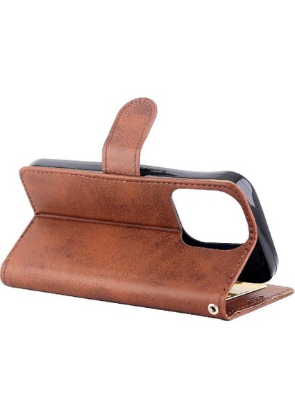 Apple iPhone 15 Için Filp Durumda Pro Kart Tutucu Kickstand Tam Koruma Kapatma (Yurt Dışından)