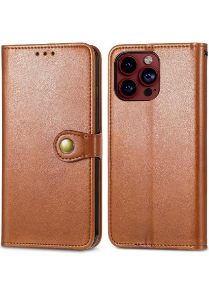 Apple iPhone 15 Için Kılıf Pro Deri Kılıf Zarif Iş Cüzdan Fonksiyonu (Yurt Dışından)