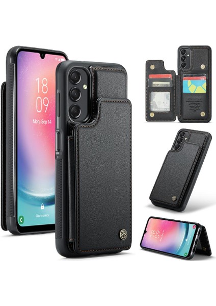 Samsung Galaxy A24 4g Pu Deri Rfıd Engelleme Için Ince Cüzdan Kılıf (Yurt Dışından)
