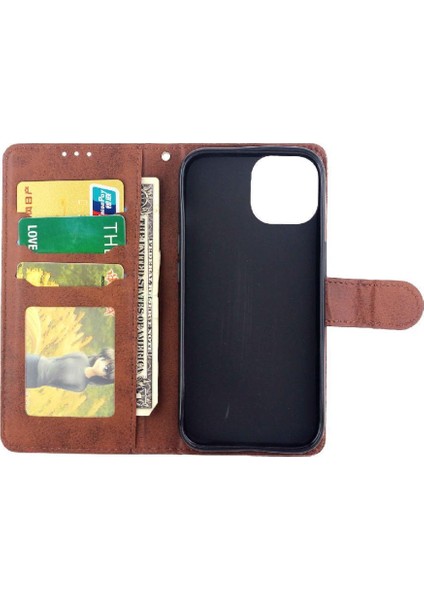 Apple iPhone 14 Için Filp Durumda Pu Deri Manyetik Kapatma Kickstand Kart Tutucu (Yurt Dışından) fırsatları