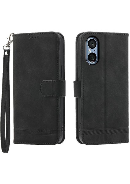 Sony Xperia 5 V Kart Yuvaları Premium Nakit Cep Bileklik Için Flip Case (Yurt Dışından)